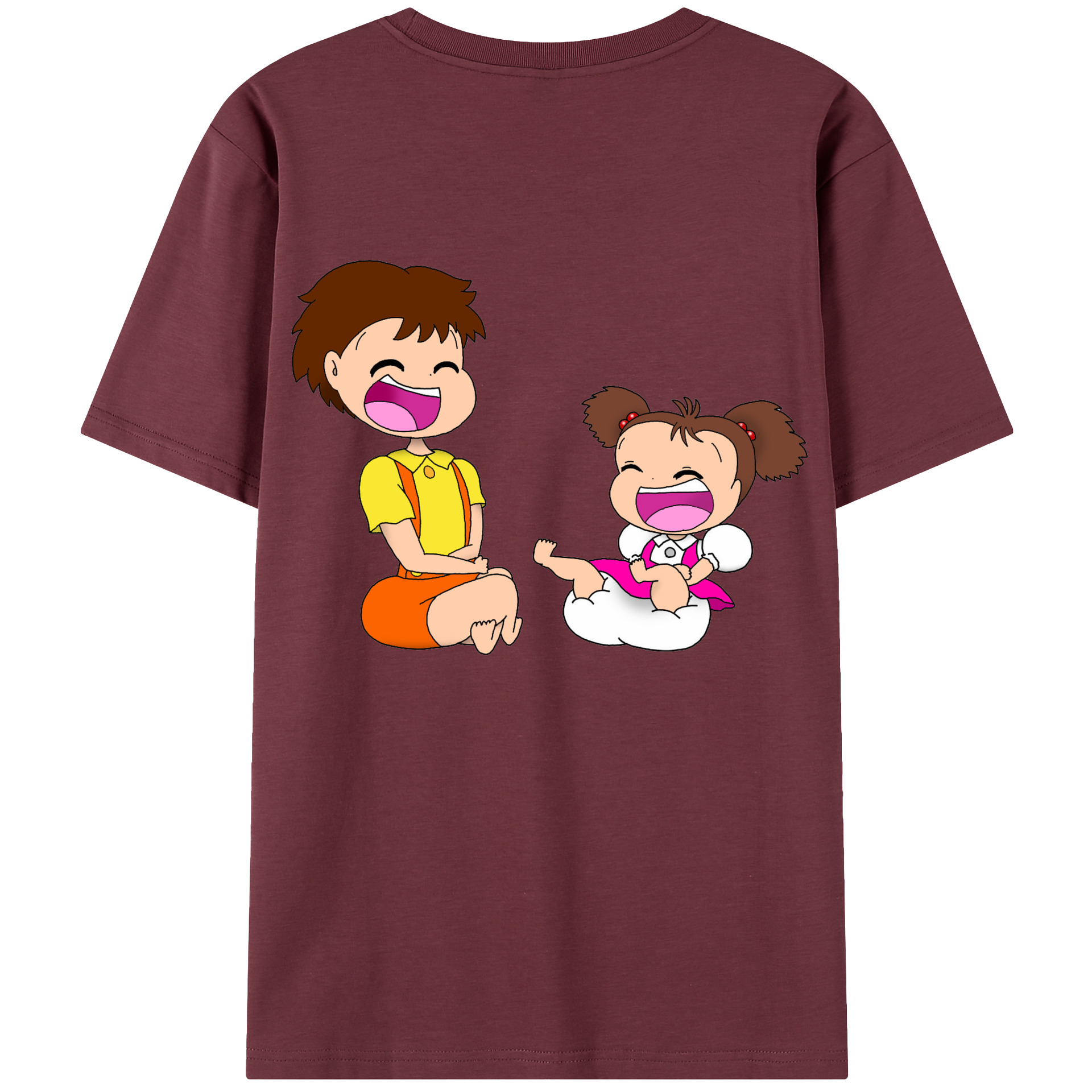 （画像用） となりのトトロ 草壁メイ 草壁サツキ My Neighbor Totoro Satsuki Kusakabe Mei Kusakabe 綿100％半袖Tシャツ（背面プリント）